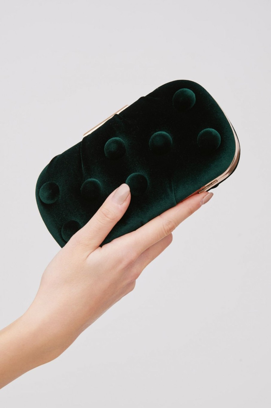 Accessori Anna Cecere | Clutch Velluto Verde