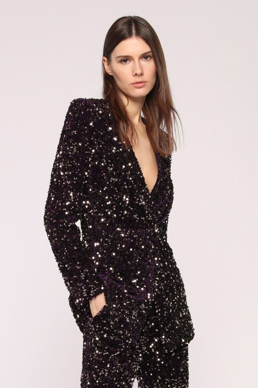 Abbigliamento Badgley Mischka | Blazer In Velluto Glitter