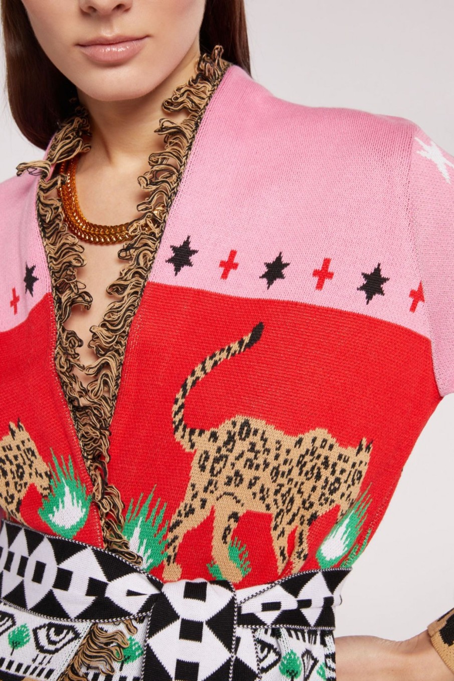 Abbigliamento Hayley Menzies | Cardigan Animalier Rosa