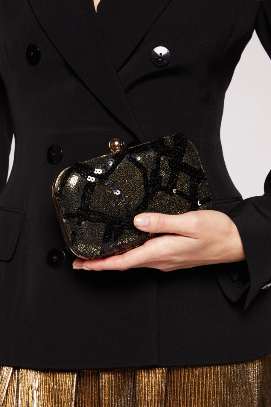 Accessori E.M. | Clutch Paillettes Nera