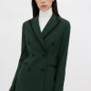 Abbigliamento Giuliette Brown | Giacca Verde Doppiopetto In Lana