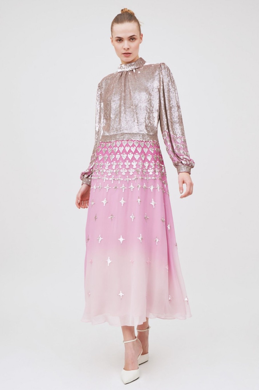 Abbigliamento Temperley London | Abito Rosa E Argento