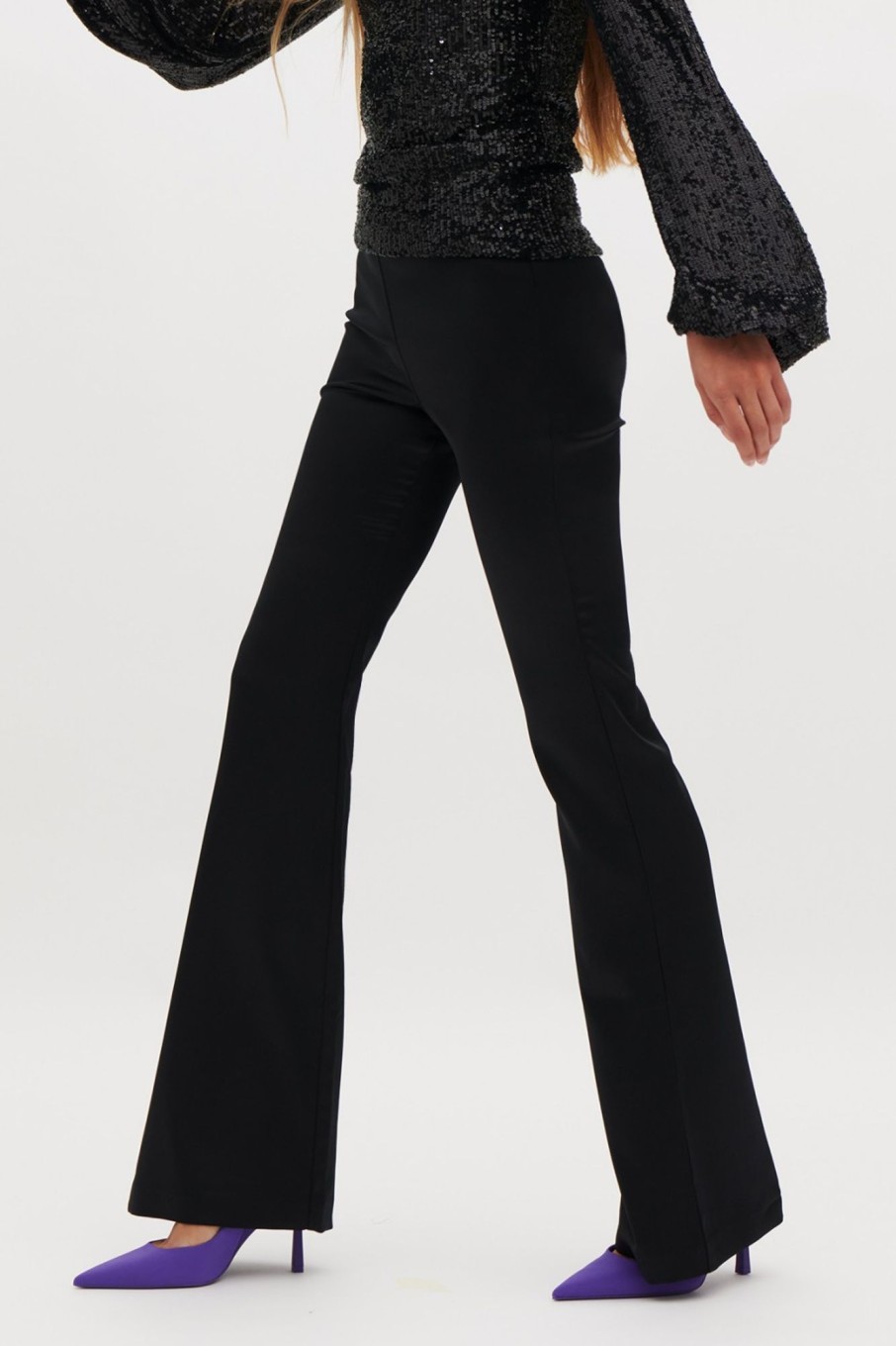 Abbigliamento Doris S. | Pantalone Nero A Vita Alta