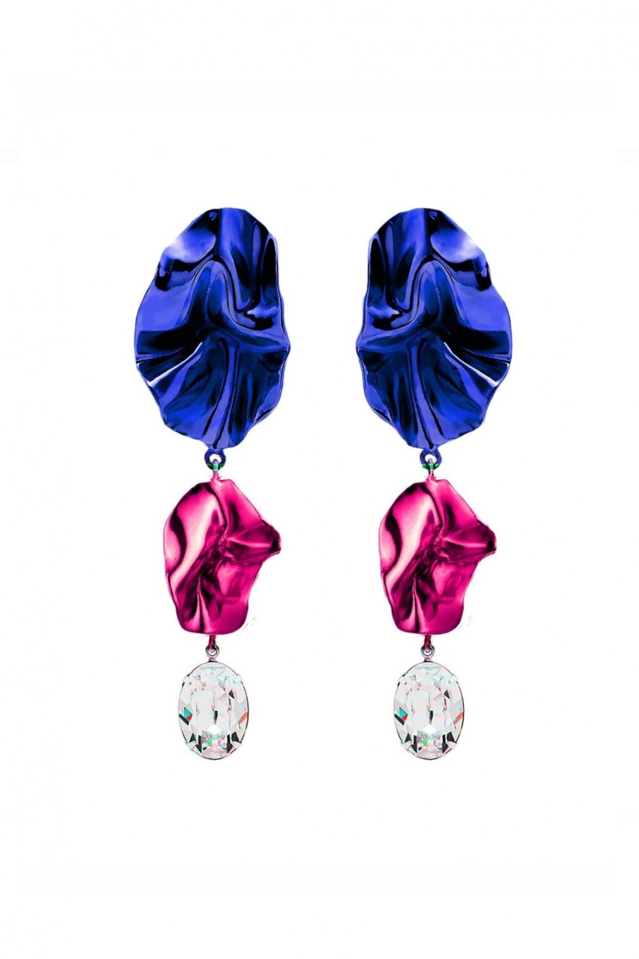 Accessori Sterling King | Orecchini Cindy Blu E Fucsia