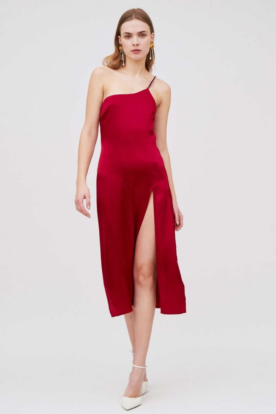 Abbigliamento For Love and Lemons | Abito Monospalla Rosso