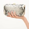 Accessori Rodo | Clutch Pitonata Con Bottone Dorato