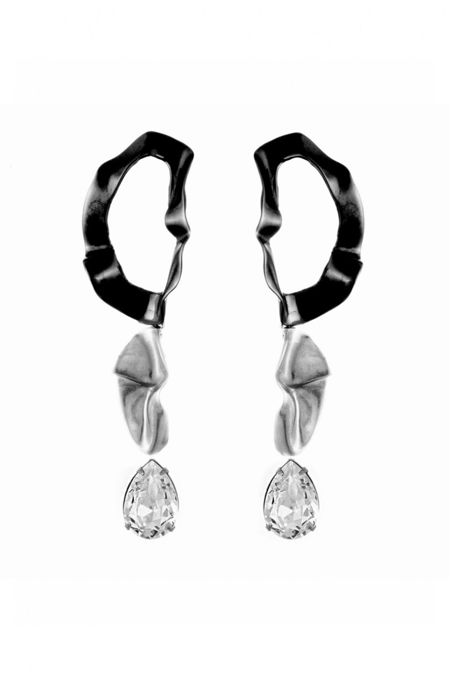 Accessori Sterling King | Orecchini Inside Out Neri