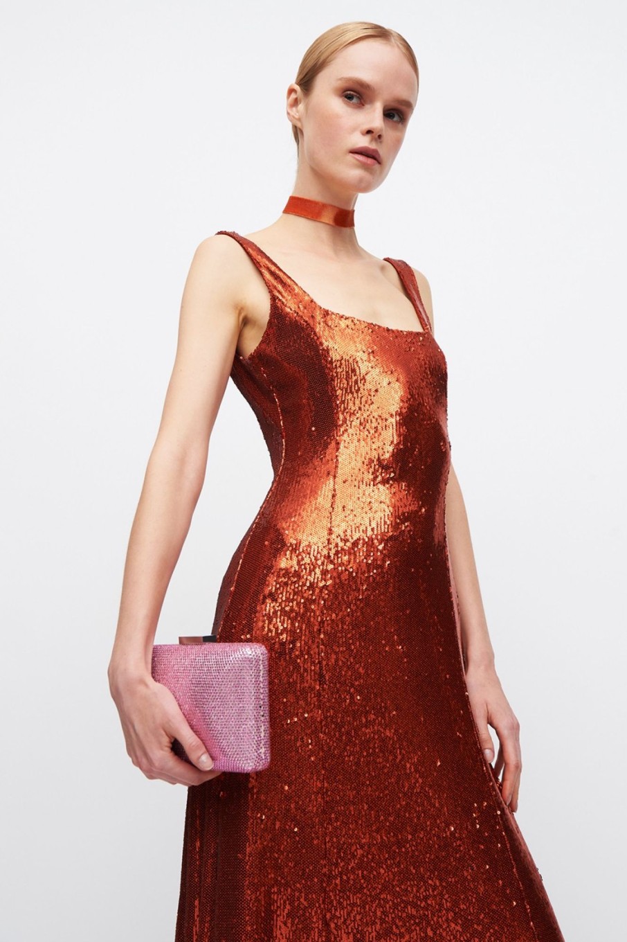 Abbigliamento Halston | Abito Aderente In Paillettes