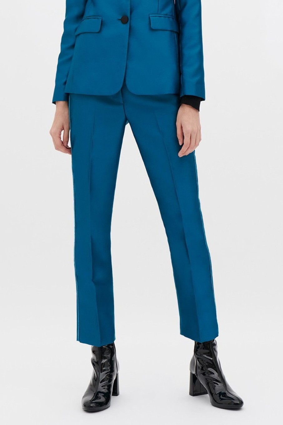 Abbigliamento Giuliette Brown | Pantaloni In Satin Blu