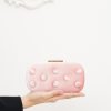 Accessori Anna Cecere | Clutch Rosa In Velluto