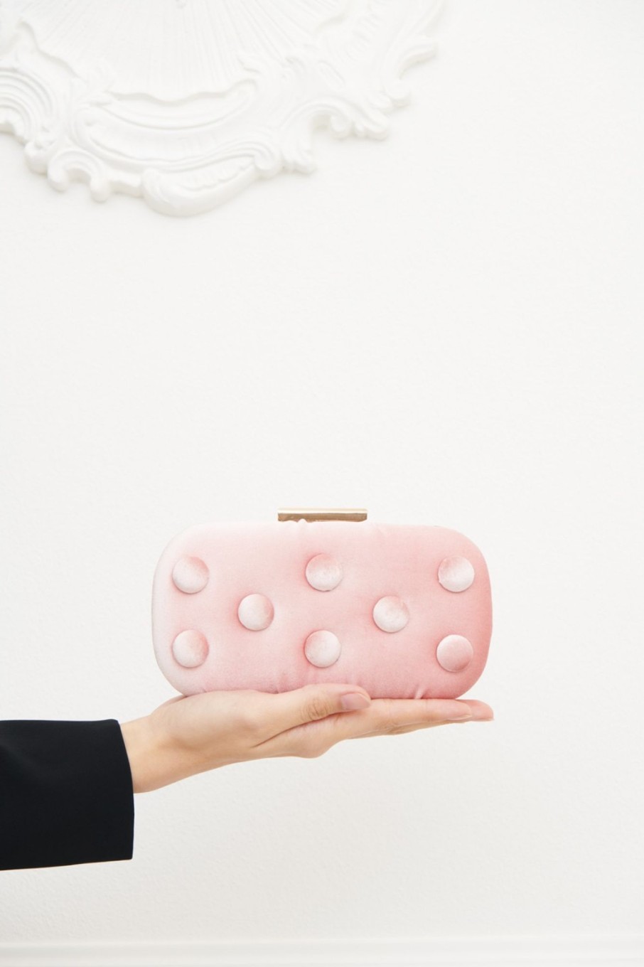 Accessori Anna Cecere | Clutch Rosa In Velluto