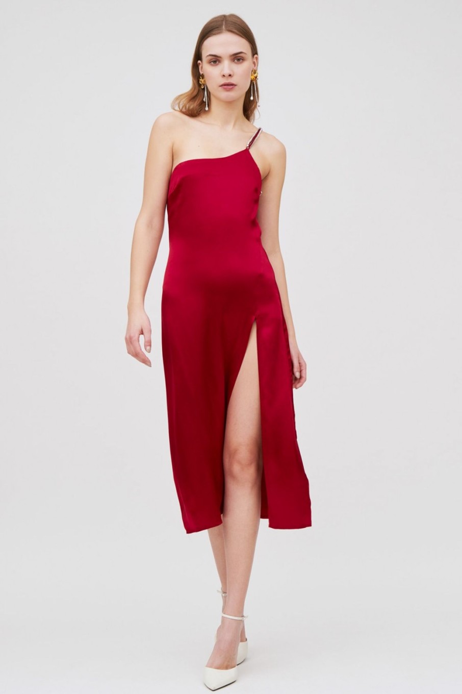 Abbigliamento For Love and Lemons | Abito Monospalla Rosso