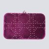 Accessori Anna Cecere | Clutch Bordeaux Con Borchie