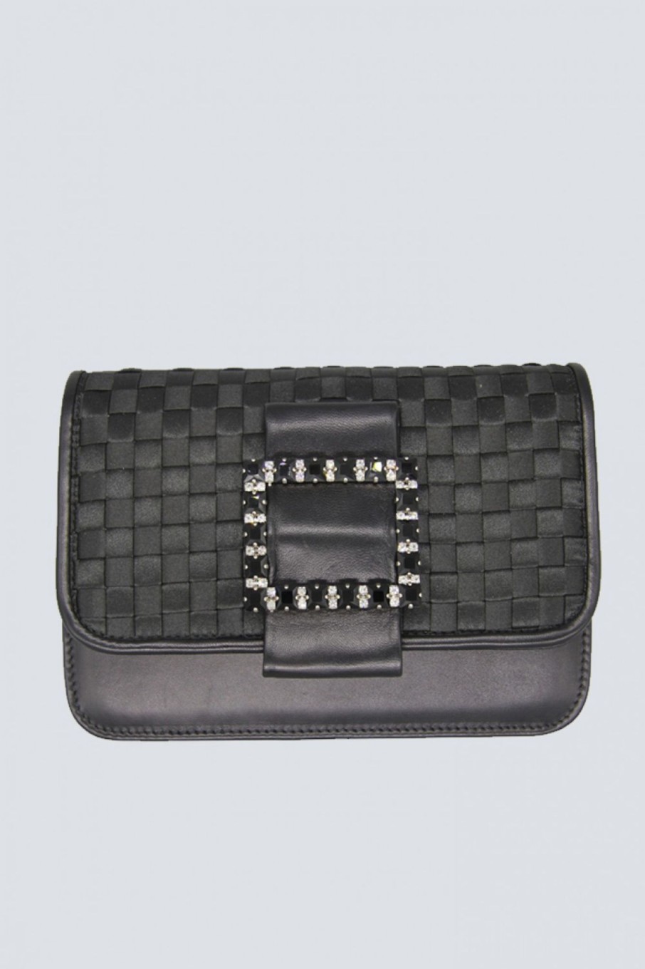 Accessori Emanuela Caruso | Clutch Nera Intrecciata