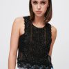 Abbigliamento Alberta Ferretti | Top Con Paillettes E Trasparenze