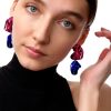 Accessori Sterling King | Orecchini Fucsia E Blu