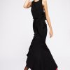 Abbigliamento Badgley Mischka | Abito Nero Con Rouches