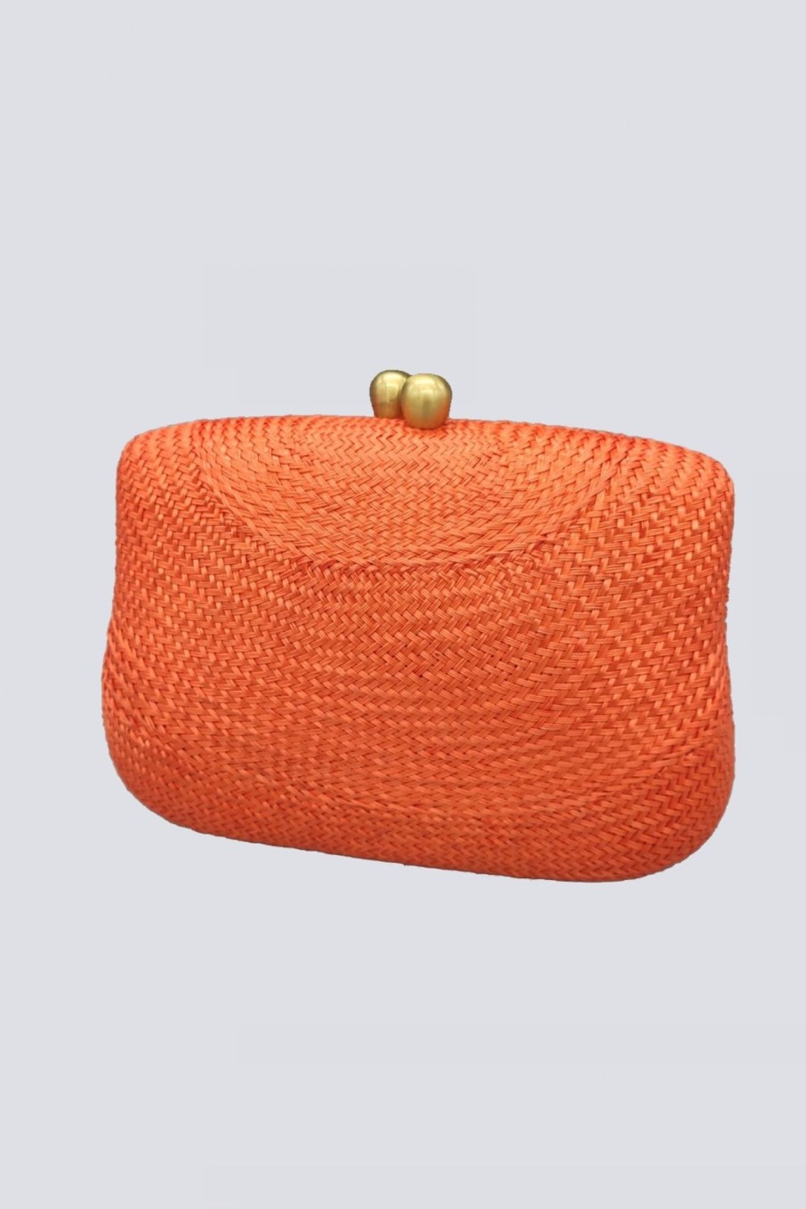 Accessori Serpui | Clutch Arancione Con Manico In Plastica