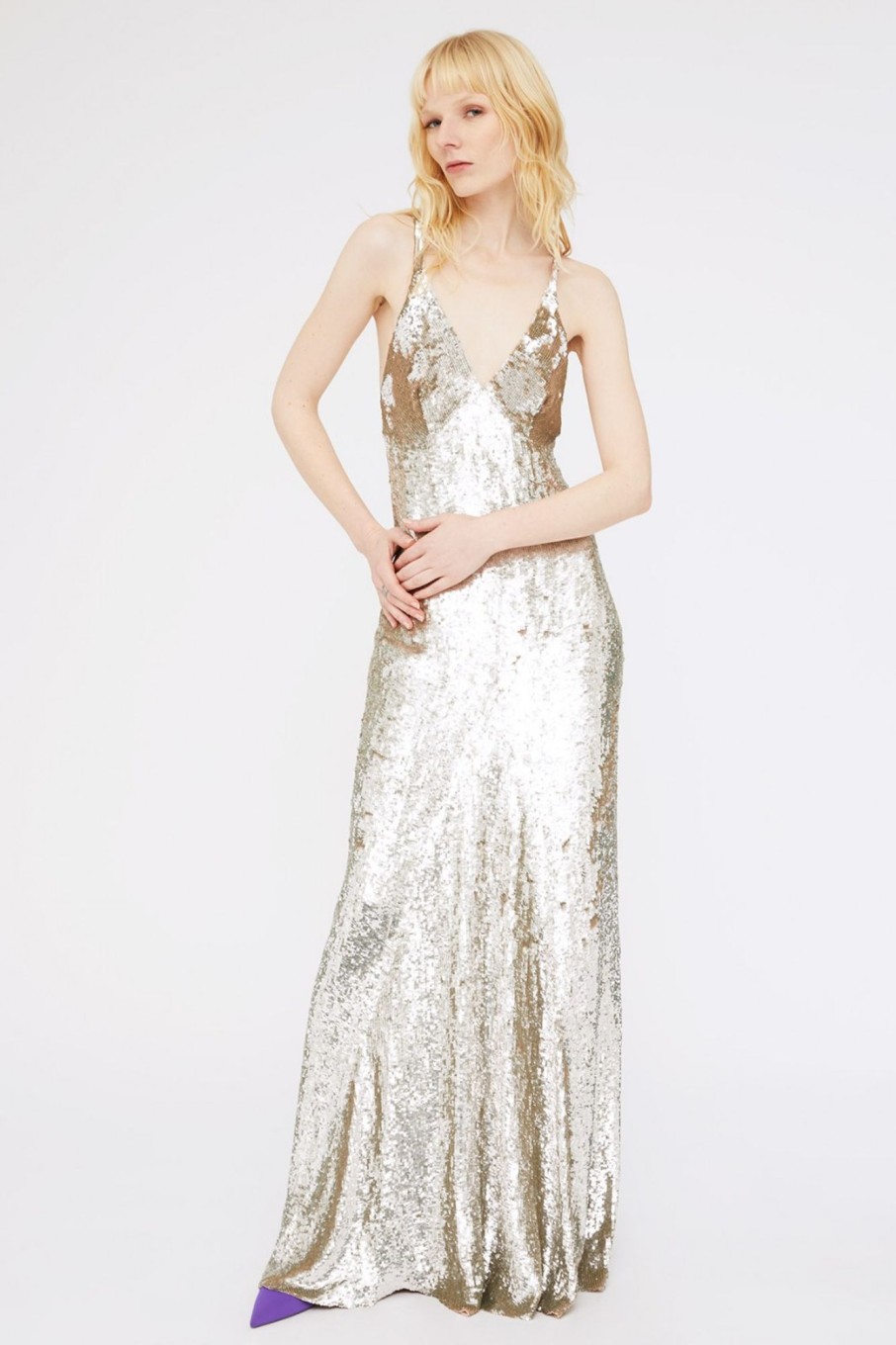 Abbigliamento Temperley London | Abito Con Paillettes Argento