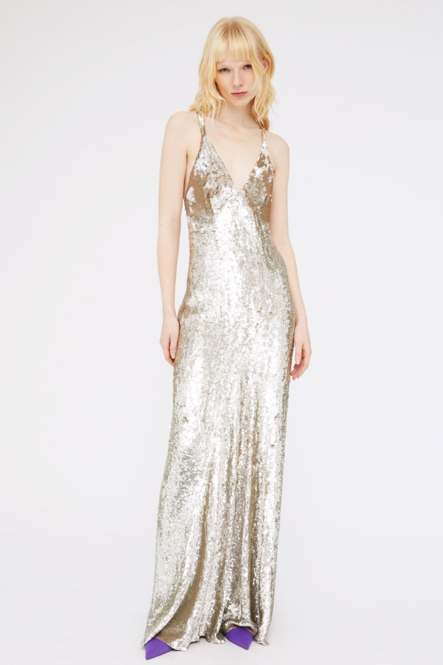 Abbigliamento Temperley London | Abito Con Paillettes Argento