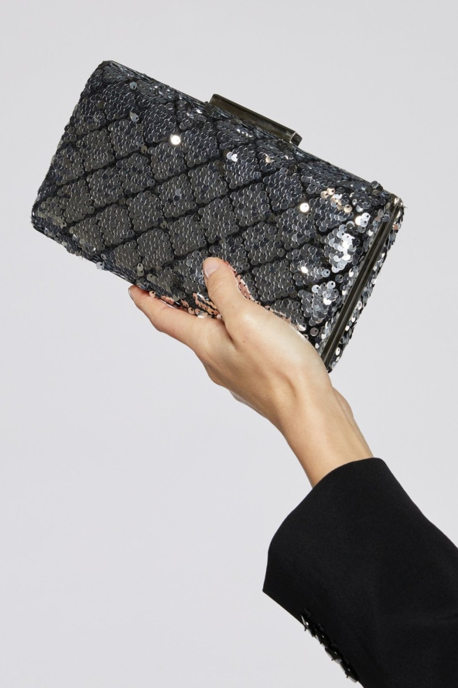 Accessori E.M. | Clutch Argento E Nera